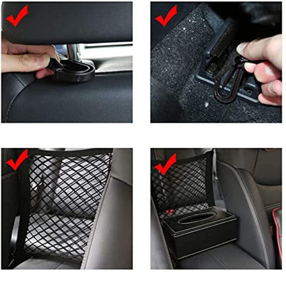 Hundegitter für Autos mit Sicherheitsnetz Organizer Dehnbare Aufbewahrungstasche Universal für Autos