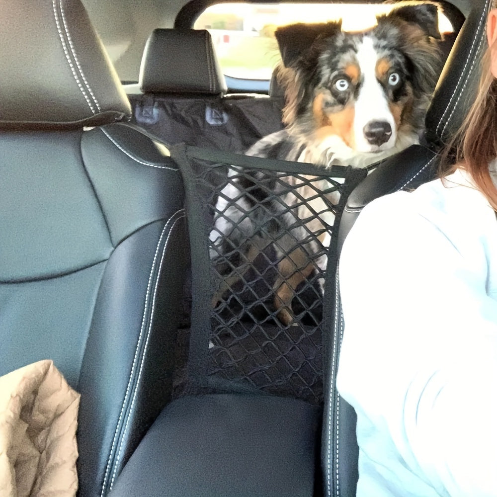 Hundegitter für Autos mit Sicherheitsnetz Organizer Dehnbare Aufbewahrungstasche Universal für Autos