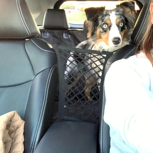 Hundegitter für Autos mit Sicherheitsnetz Organizer Dehnbare Aufbewahrungstasche Universal für Autos