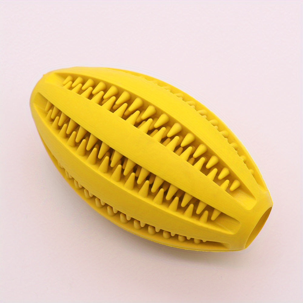 Rugby-förmiges, strapazierfähiges Hundespielzeug zum Kauen mit Dornen, aus Gummi, mit Futterausgabe, Hundespielzeug, pädagogisches Hundespielzeug