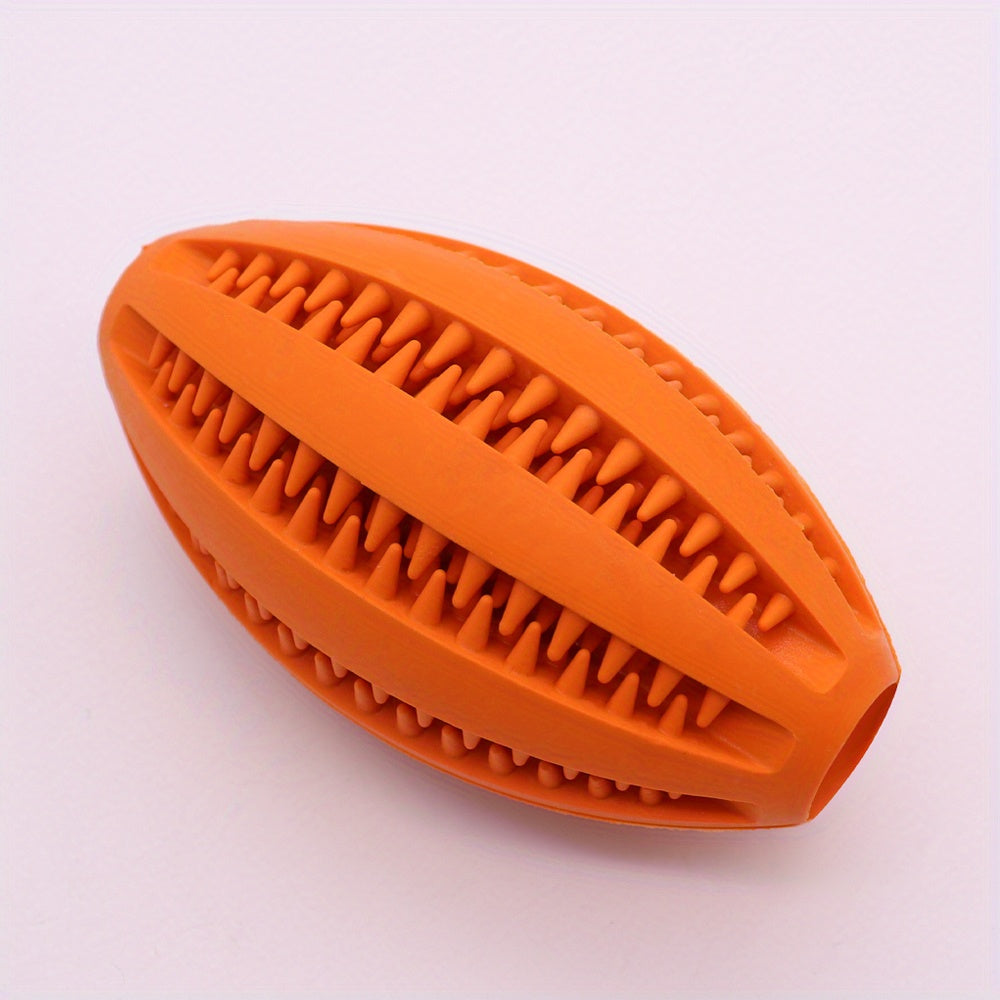 Rugby-förmiges, strapazierfähiges Hundespielzeug zum Kauen mit Dornen, aus Gummi, mit Futterausgabe, Hundespielzeug, pädagogisches Hundespielzeug