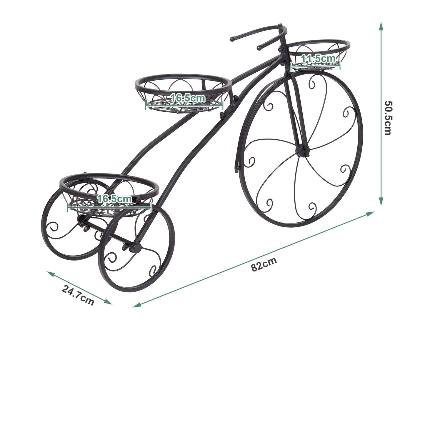 Fahrrad mit bemaßung