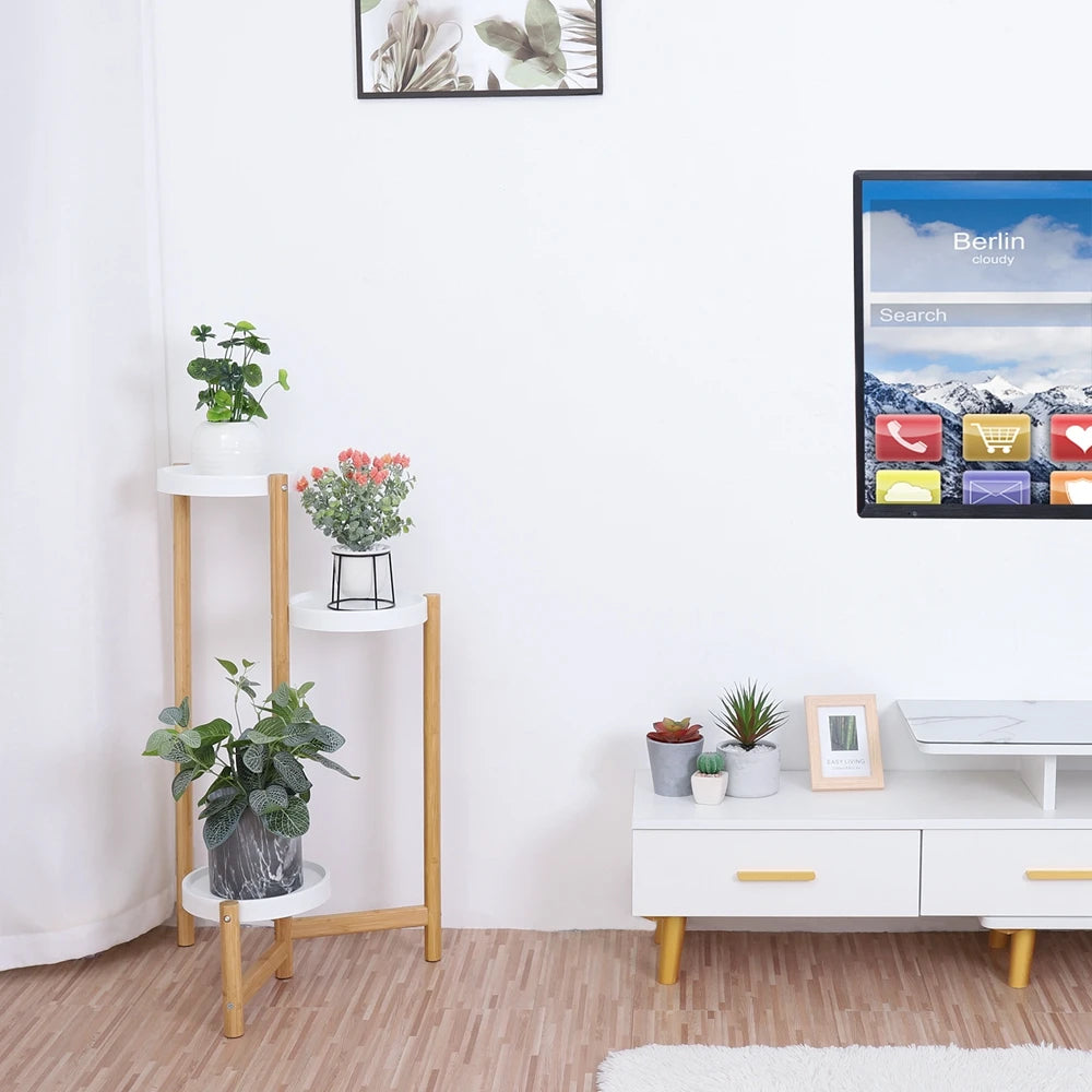 Robustes Regal für Bambus-Blumentöpfe – Eckregal für Blumen