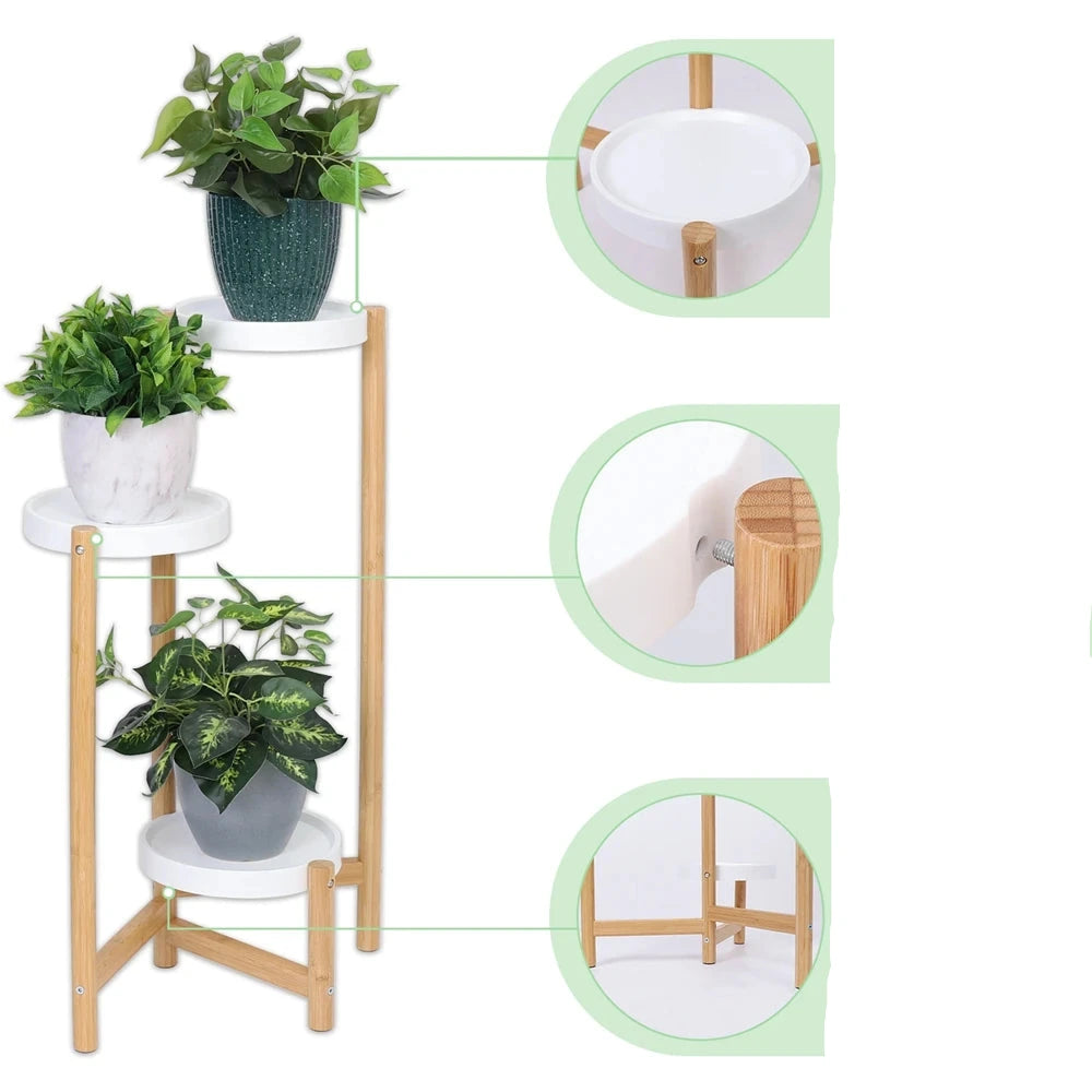 Robustes Regal für Bambus-Blumentöpfe – Eckregal für Blumen
