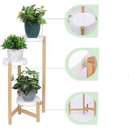 Robustes Regal für Bambus-Blumentöpfe – Eckregal für Blumen
