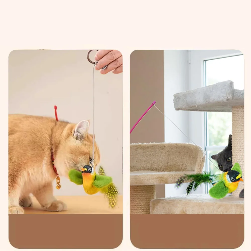 Simulation Vogel Interaktives Katzenspielzeug Realistisches Vogelgeräusch