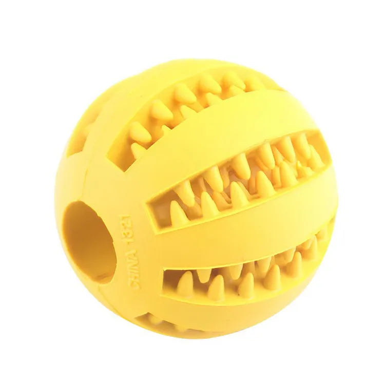 Hundespielzeugball, bissfester Spielzeugball für Hunde, Welpen, Futterball für Hunde, Zahnreinigungsball zum Kauen
