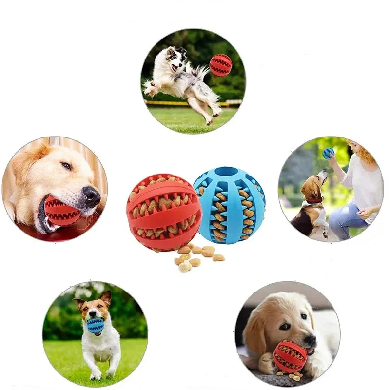 Hundespielzeugball, bissfester Spielzeugball für Hunde, Welpen, Futterball für Hunde, Zahnreinigungsball zum Kauen