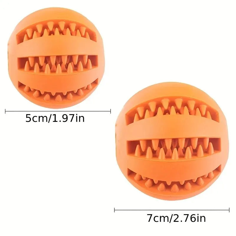 Hundespielzeugball, bissfester Spielzeugball für Hunde, Welpen, Futterball für Hunde, Zahnreinigungsball zum Kauen