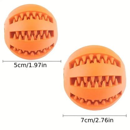 Hundespielzeugball, bissfester Spielzeugball für Hunde, Welpen, Futterball für Hunde, Zahnreinigungsball zum Kauen