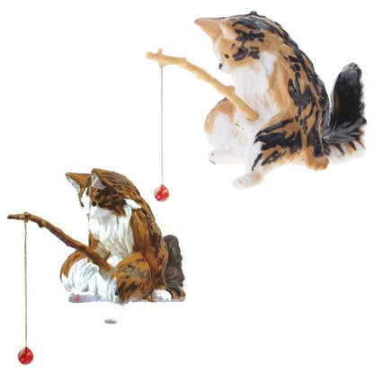 Fischkatzen-Ornamente aus Kunstharz