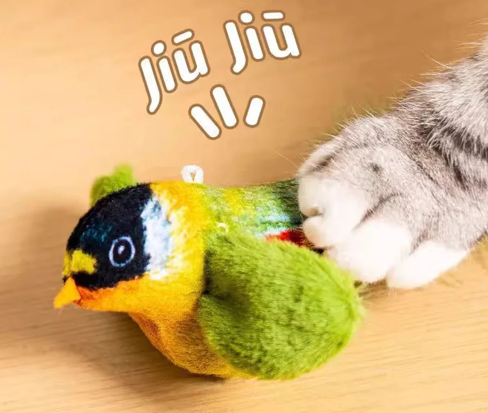 Simulation Vogel Interaktives Katzenspielzeug Realistisches Vogelgeräusch