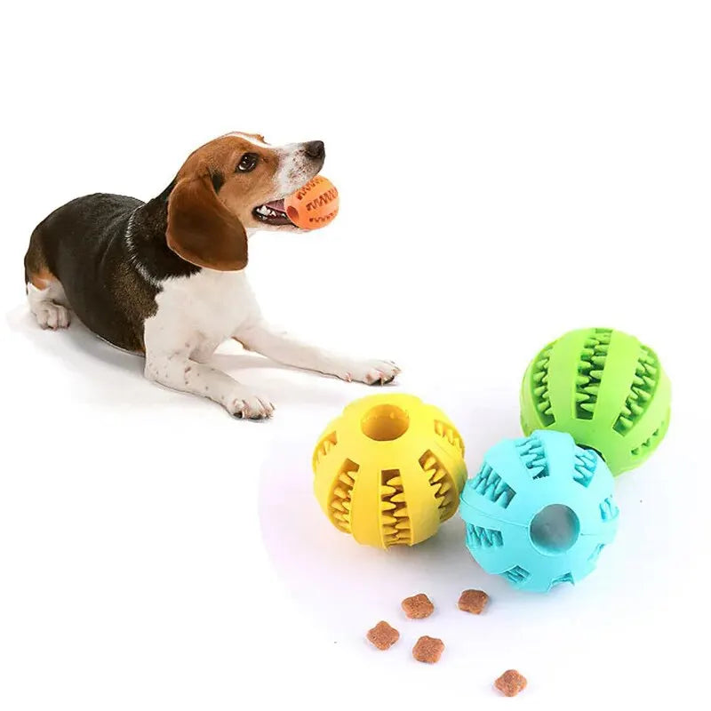 Hundespielzeugball, bissfester Spielzeugball für Hunde, Welpen, Futterball für Hunde, Zahnreinigungsball zum Kauen