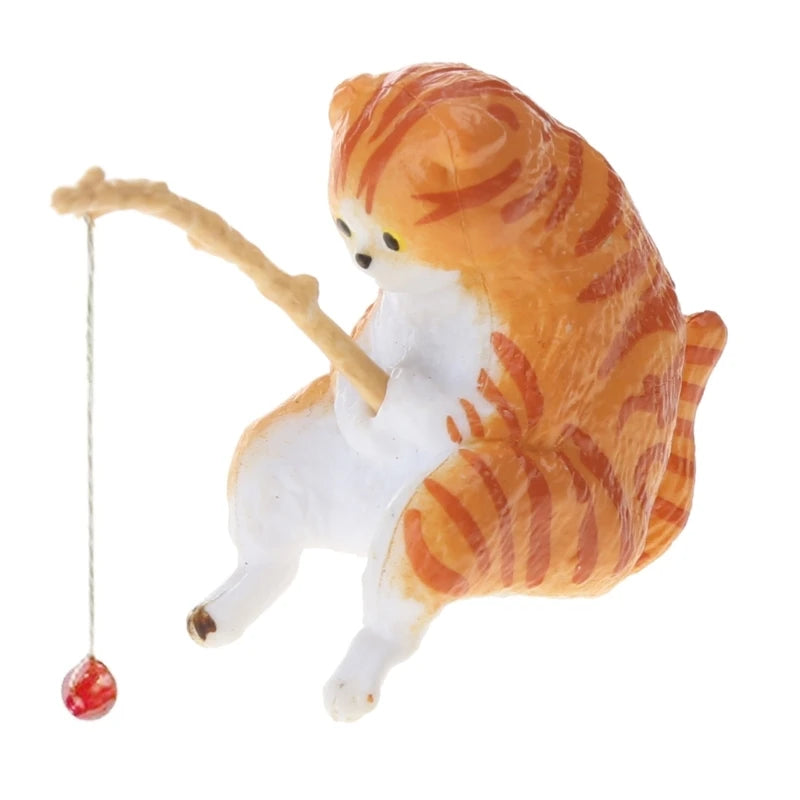 Fischkatzen-Ornamente aus Kunstharz
