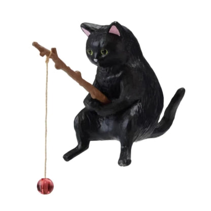 Fischkatzen-Ornamente aus Kunstharz
