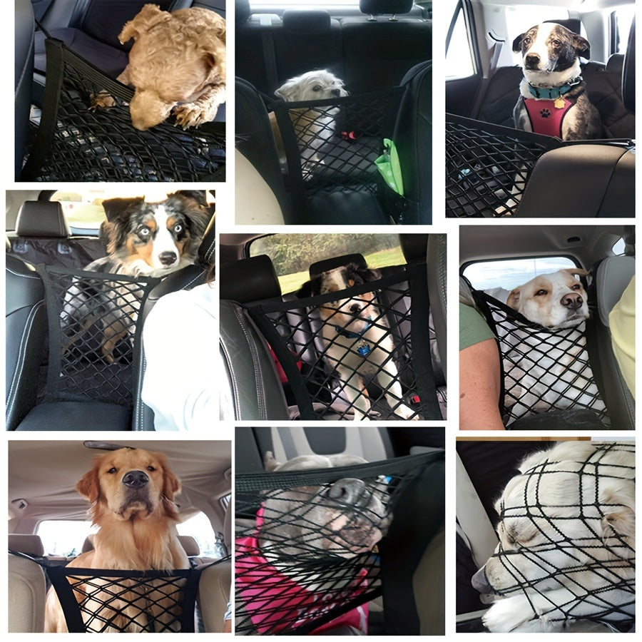 Hundegitter für Autos mit Sicherheitsnetz Organizer Dehnbare Aufbewahrungstasche Universal für Autos