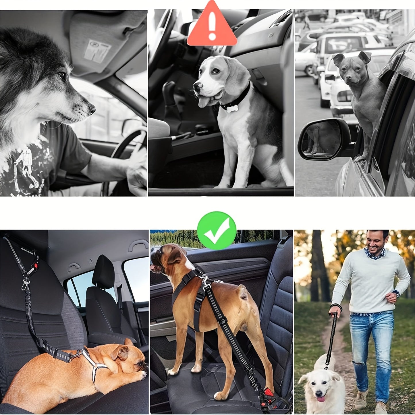 Hundesicherheitsgurt, verstellbarer Sicherheitsgurt für Hunde, Hundesicherheitsgurt, strapazierfähige Hundesicherheitsgurte für Autos