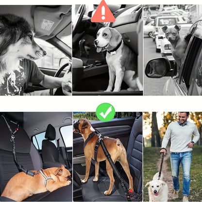 Hundesicherheitsgurt, verstellbarer Sicherheitsgurt für Hunde, Hundesicherheitsgurt, strapazierfähige Hundesicherheitsgurte für Autos