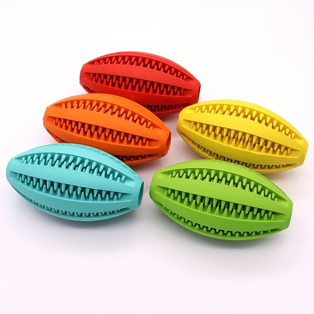Rugby-förmiges, strapazierfähiges Hundespielzeug zum Kauen mit Dornen, aus Gummi, mit Futterausgabe, Hundespielzeug, pädagogisches Hundespielzeug
