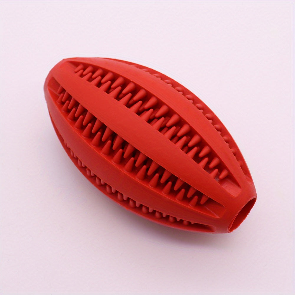 Rugby-förmiges, strapazierfähiges Hundespielzeug zum Kauen mit Dornen, aus Gummi, mit Futterausgabe, Hundespielzeug, pädagogisches Hundespielzeug